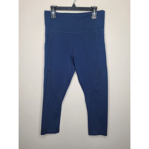 Zyia Active blue capri leggings with pockets - 6 / 8 - Picture 1 of 5